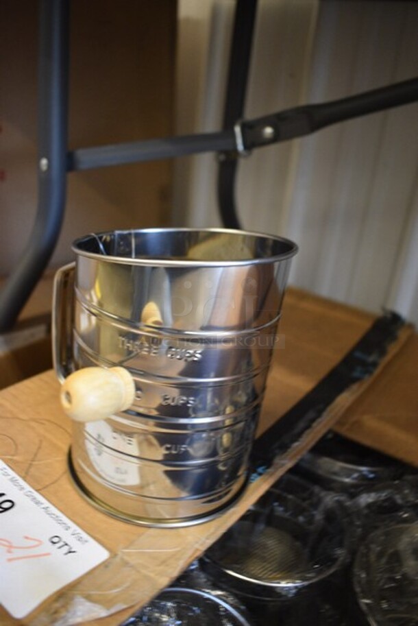 21 BRAND NEW! Mrs. Anderson's Metal Flour Sifter. 6x6x5.5. 21 Times Your Bid! - Image 2 of 4