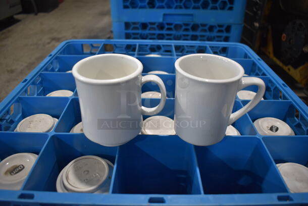 ALL ONE MONEY! Lot of 9 Dish Caddies on Dish Caddy Dolly w/ Various Glasses Including Ceramic Mugs, Beverage Glasses - Image 5 of 12