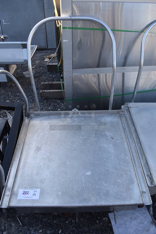 Metal Commercial Dolly w/ Push Handle on Commercial Casters. 27x32x39 - Image 1 of 3