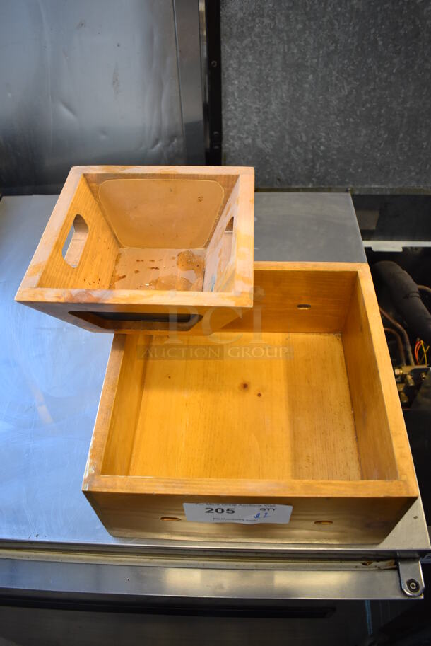 ALL ONE MONEY! Lot of 2 Wooden Boxes. Includes 12x12x6.  - Image 5 of 5