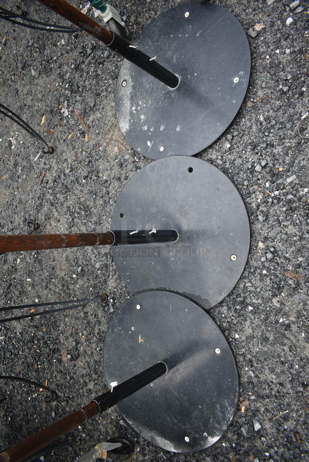 3 Blue Patio Umbrellas on Stands. 3 Times Your Bid! - Image 2 of 5