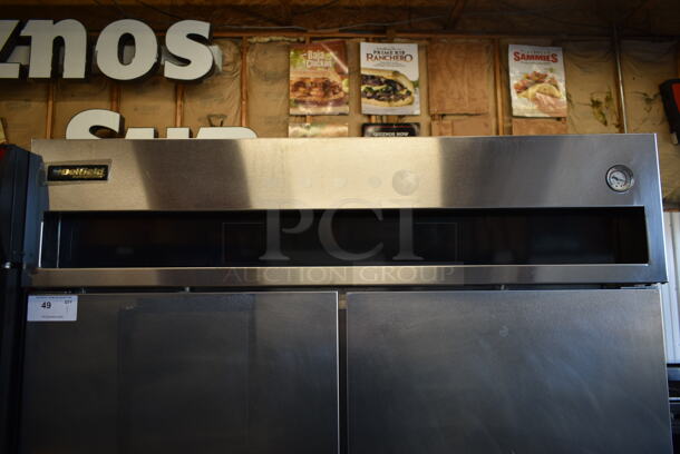 Delfield 6051-S Stainless Steel Commercial 2 Door Reach In Cooler w/ Poly Coated Racks on Commercial Casters. 115 Volts, 1 Phase. Tested and Working! - Image 2 of 10