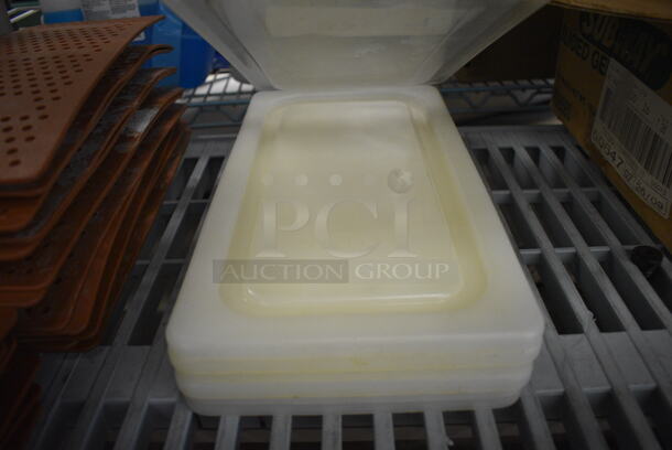 ALL ONE MONEY! Lot of 7 Poly 1/3 Size Drop In Bin Lids! - Image 3 of 3