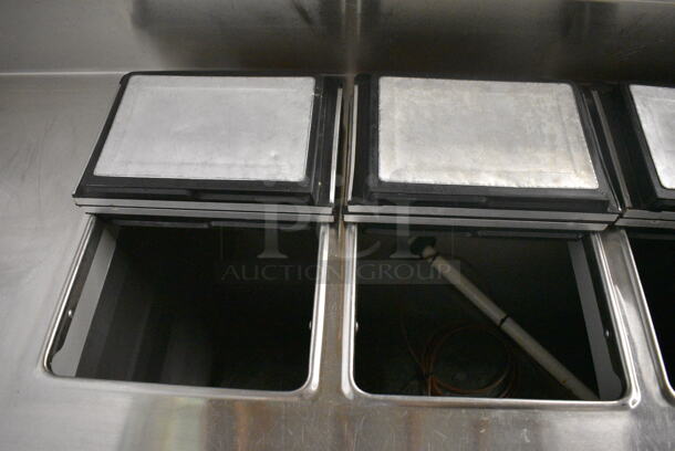 Randell Stainless Steel Commercial Dipping Cabinet w/ 4 Center Hinge Lids on Commercial Casters. 72x33x46.5. Tested and Working! - Image 6 of 6