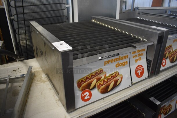 2017 Star Model 45STBDE Stainless Steel Commercial Countertop Hot Dog Roller Grill w/ Bun Storage Bin. 120 Volts, 1 Phase. 24x28.5x12. Tested and Working! - Image 2 of 7
