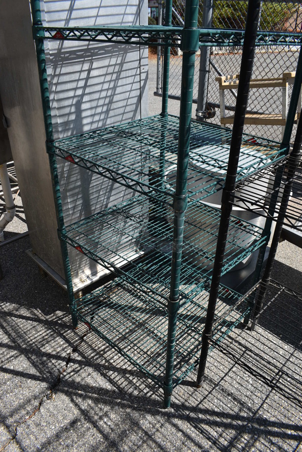 Metro Green Finish 5 Tier Shelving Unit. BUYER MUST DISMANTLE. PCI CANNOT DISMANTLE FOR SHIPPING. PLEASE CONSIDER FREIGHT CHARGES. 24x24x74.5 - Image 3 of 3