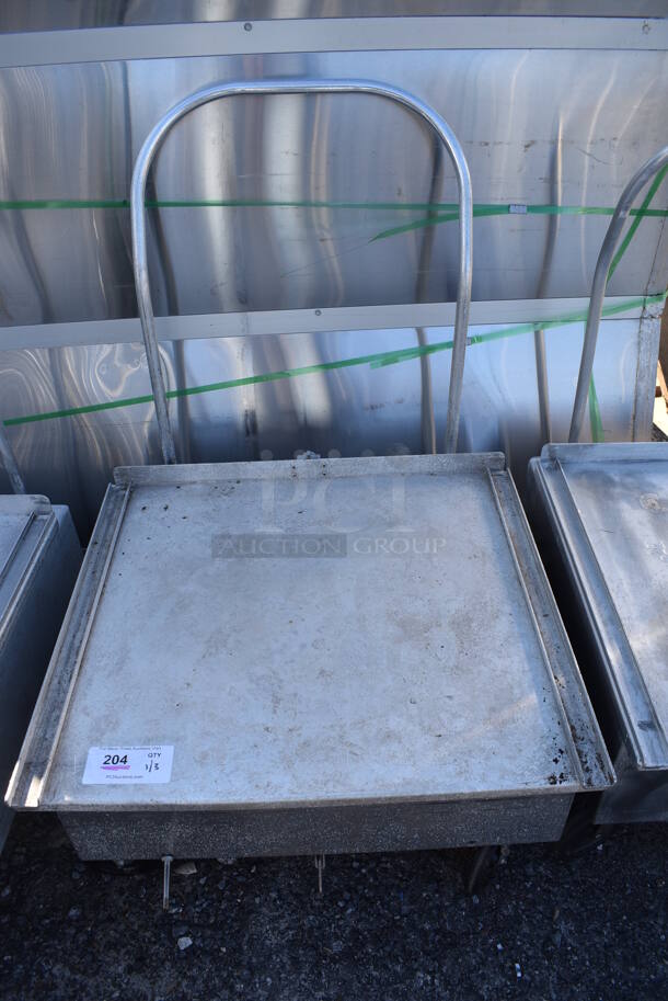 Metal Commercial Dolly w/ Push Handle on Commercial Casters. 27x32x39 - Image 1 of 4