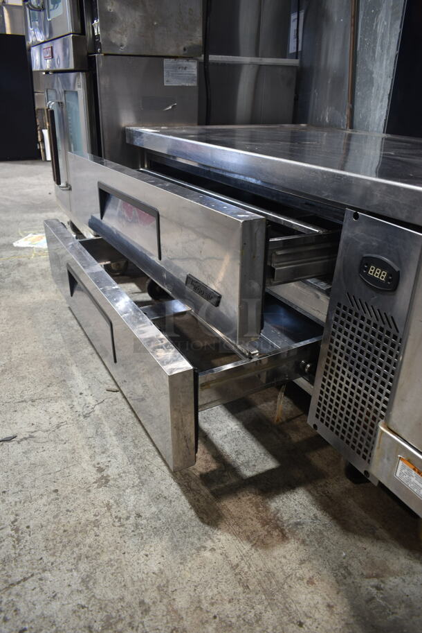 Turbo Air Stainless Steel Commercial 2 Drawer Chef Base on Commercial Casters. Tested and Working!
 - Image 4 of 4