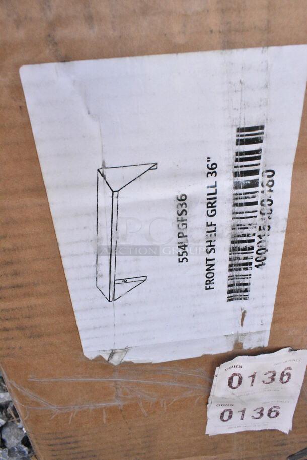 4 BRAND NEW SCRATCH AND DENT! Items Including 554LPGFS36 Backyard Pro Stainless Steel Front Shelf for LPG36 and LPG72 Grill, 177HLWBSS Avantco HLWB-SS Silver Weighted Base for HL and HLD Flexible Heat Lamps, Green Rack. 4 Times Your Bid!  - Image 6 of 9