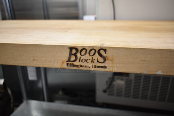 John Boos Butcher Block Table w/ Metal Under Shelf. - Image 5 of 5