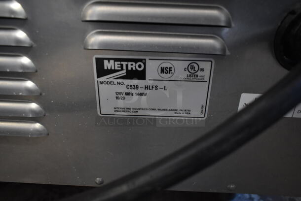 2020 Metro C539-HLFS-L Metal Commercial Single Door Heated Holding Cabinet on Commercial Casters. 120 Volts, 1 Phase. Tested and Working! - Image 6 of 7