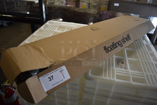 BRAND NEW IN BOX! Stainless Steel Wall Mount Floating Shelf.  - Image 3 of 3
