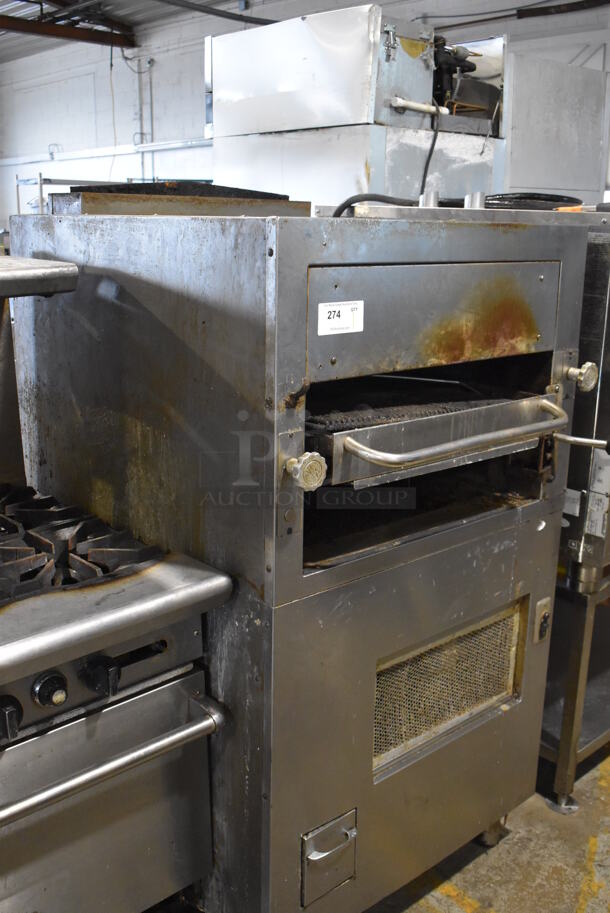 Stainless Steel Commercial Floor Style Natural Gas Powered Vertical Broiler. - Image 3 of 6