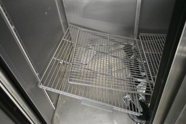 2020 True T-35 Stainless Steel Commercial 2 Door Reach In Cooler w/ Poly Coated Racks and Commercial Casters. 115 Volts, 1 Phase. Tested and Working! - Image 7 of 10