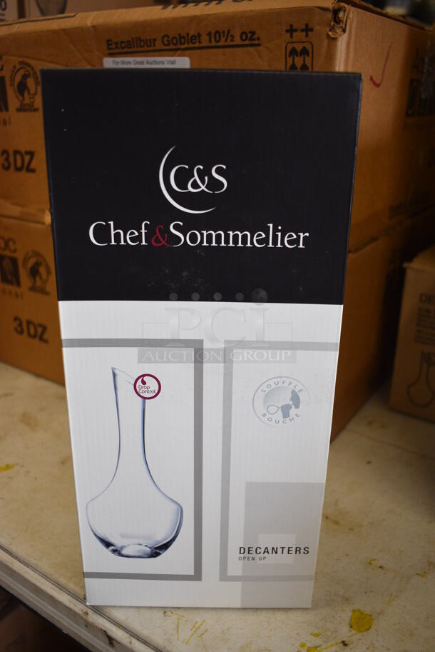 4 BRAND NEW IN BOX! Chef & Sommelier Decanters. 6x6x12. 4 Times Your Bid! - Image 3 of 4