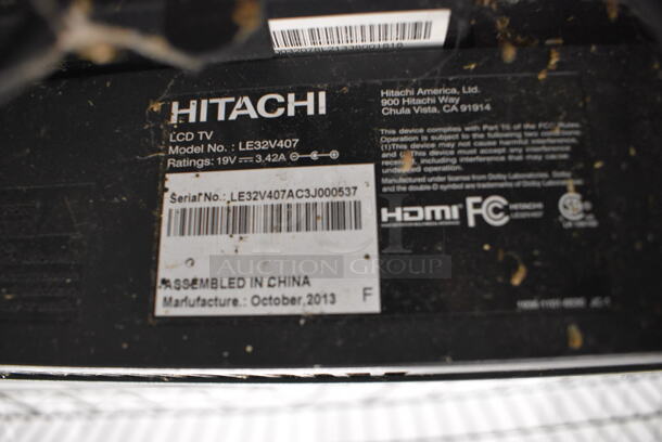 Hitachi LE32V407 32" Television. Buyer Must Pick Up - We Will Not Ship This Item.  - Image 3 of 4
