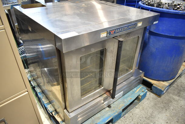 2018 Bakers Pride GDCO11G Stainless Steel Commercial Natural Gas Powered Full Size Convection Oven w/ View Through Doors, Metal Oven Racks and Thermostatic Controls.  - Image 2 of 5