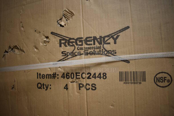 ALL ONE MONEY! Lot of 4 BRAND NEW IN BOX! Regency Chrome Finish Wire Shelves. 48x24x1.5 - Image 3 of 3