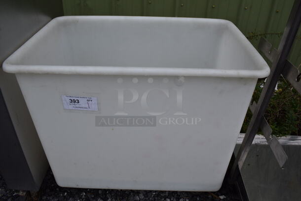 White Poly Ingredient Bin on Commercial Casters. 39x18.5x27 - Image 2 of 6