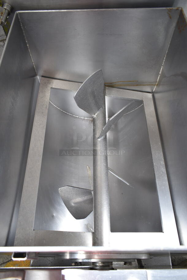VPMB300 Stainless Steel Commercial Floor Style Meat Mixer Grinder on Commercial Casters. 220 Volts.  - Image 4 of 8