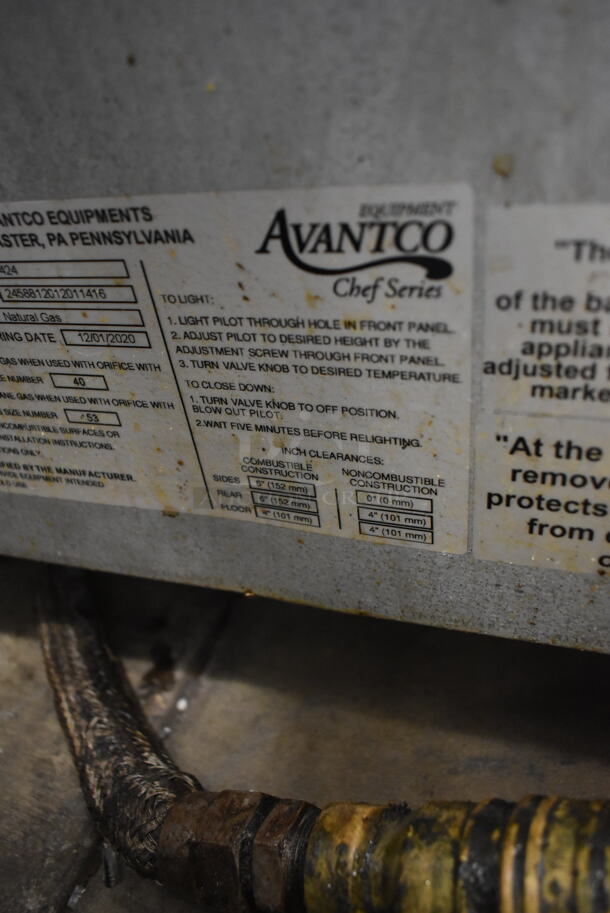 2020 Avantco 177CAGR424 Stainless Steel Commercial Countertop Natural Gas Powered 4 Burner Range.  - Image 6 of 7