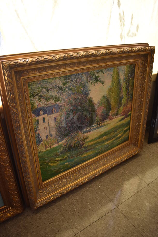 Framed Canvas Painting Reproduction of Le Parc Monceau by Claude Monet From Art Dealer Ed Mero! - Image 2 of 9