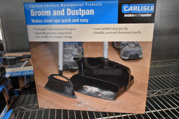 6 BRAND NEW SCRATCH AND DENT! Carlisle 27136141603 41" Broom and Upright Dustpan. 6 Times Your Bid! - Image 3 of 4