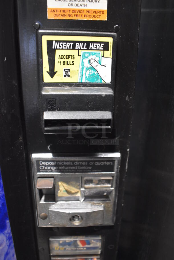 Metal Commercial Floor Style Canned Drink Vending Machine w/ Cash Acceptor. 40x30x72.5. Cannot Test Due To Missing Power Cord - Image 3 of 7