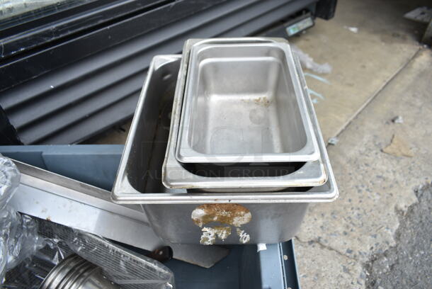 ALL ONE MONEY! Lot of Various Items Including Stainless Steel Drop In Bins, Gaskets and Silverware Cups in Blue Poly Bin - Image 2 of 10