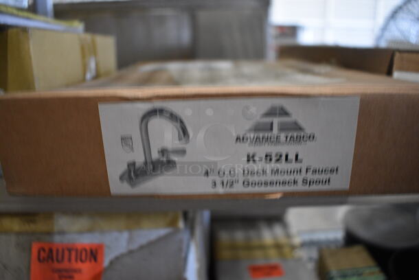 BRAND NEW IN BOX! Advance Tabco K-52LL Stainless Steel Commercial Faucet w/ Handles. - Image 4 of 5
