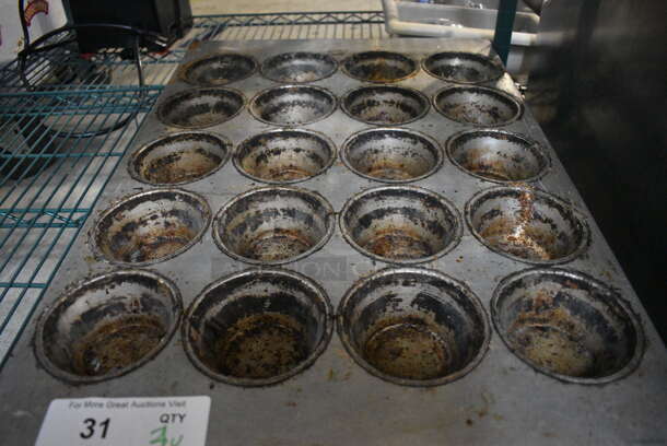3 Metal 25 Cup Muffin Baking Pans. 18x26x2. 3 Times Your Bid! - Image 3 of 4