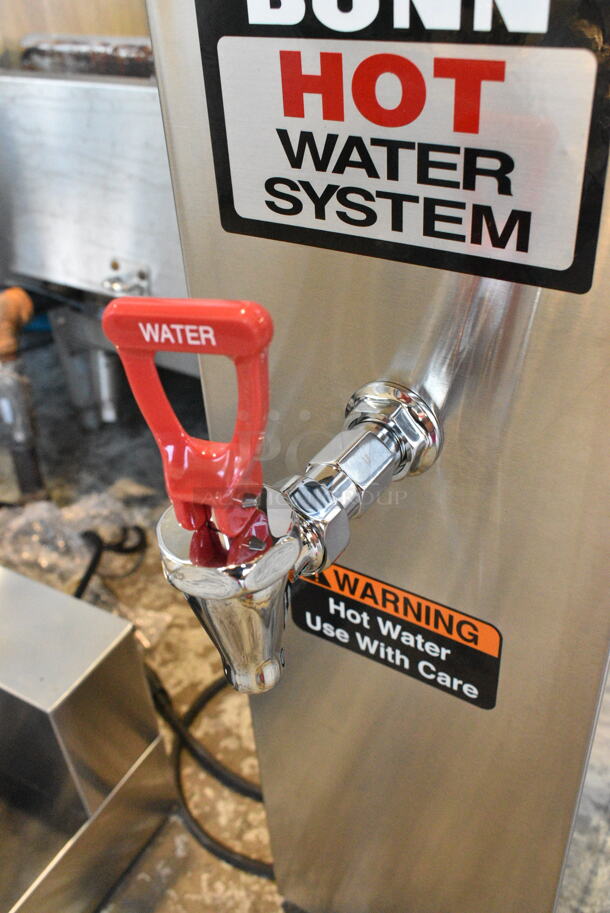 BRAND NEW SCRATCH AND DENT! 2024 Bunn HW2 02500.0001 Stainless Steel Commercial Countertop 2 Gallon Stainless Steel Hot Water Dispenser 200 Degrees Fahrenheit. Does Not Have Drip Tray. 120 Volts, 1 Phase.  - Image 7 of 8