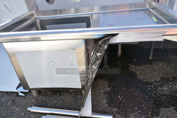 BRAND NEW SCRATCH AND DENT! Regency 600S1181818R Stainless Steel Commercial Single Bay Sink w/ Right Side Drain Board. Bay 18x18. Drain Board 17x20 - Image 6 of 7