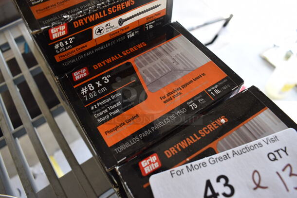 ALL ONE MONEY! Lot of 14 Boxes of Various Screws! - Image 4 of 5