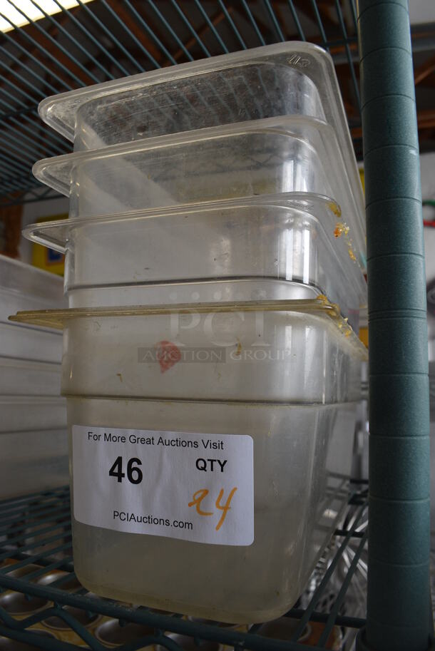 ALL ONE MONEY! Lot of 4 Clear Poly 1/3 Size Drop In Bins! 1/3x6 - Image 3 of 3