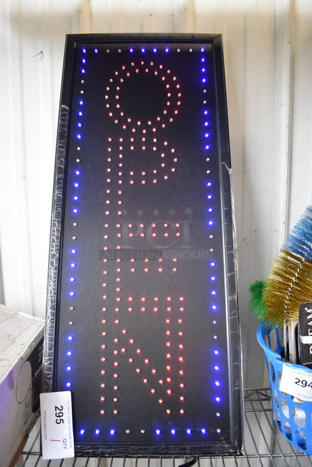 Light Up Open Sign. 13x1x31.5. Tested and Working! - Image 3 of 4