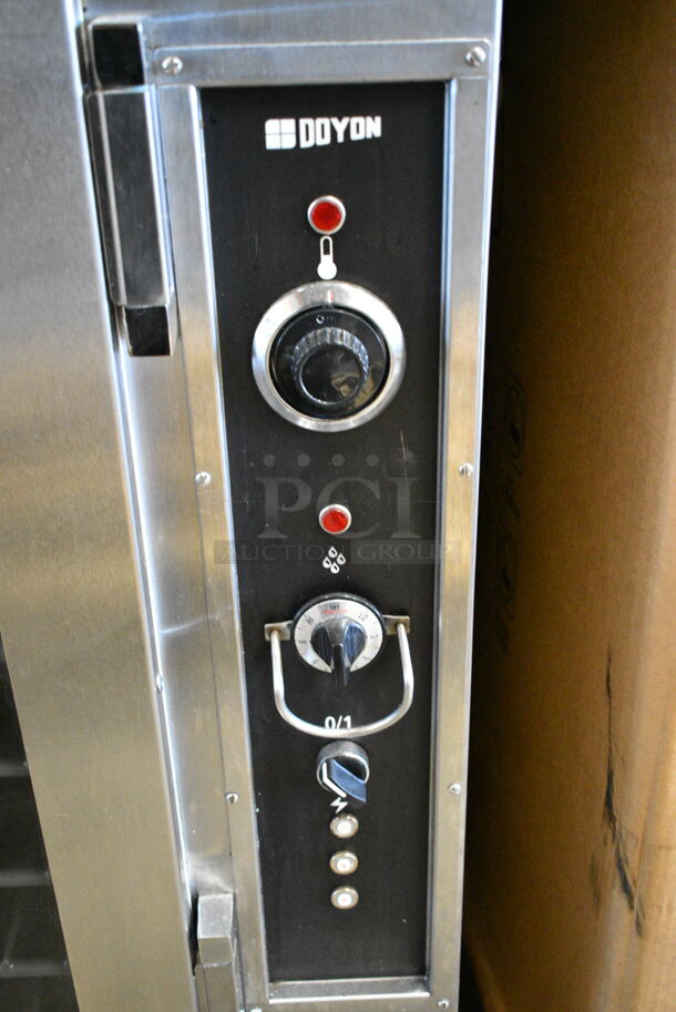 Doyon JAOP6G Stainless Steel Commercial Floor Style Natural Gas Powered Oven Proofer on Commercial Casters. 65,000 BTU.  - Image 7 of 8