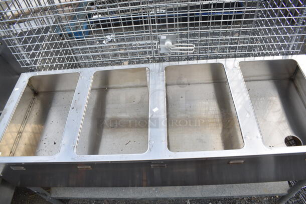 Eagle AWT4-LP Metal Commercial Natural Gas Powered 4 Well Steam Table w/ Under Shelf. 30,000 BTU.  - Image 2 of 5