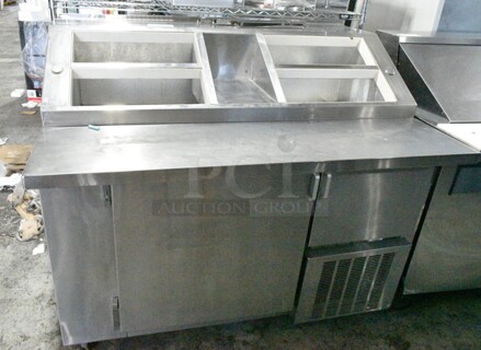 Norlake Stainless Steel Commercial Prep Table on Commercial Casters. 115 Volts, 1 Phase. Tested and Powers On But Does Not Get Cold