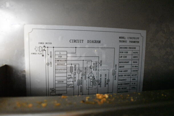 Avantco 178CFD1FF Stainless Steel Commercial Single Door Reach In Freezer on Commercial Casters. 115 Volts, 1 Phase. Tested and Powers On But Does Not Get Cold - Image 5 of 5