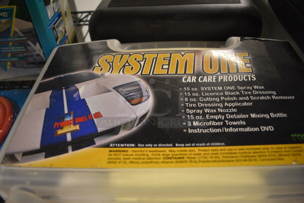 ALL ONE MONEY! Tier Lot of Various Items Including Bissell Hand Held Steam Cleaner, System One Car Care Products, Inter Compressor Portable Air Pump, Interdynamics Air Compressor Traveler, and Plier Kit - Image 4 of 8