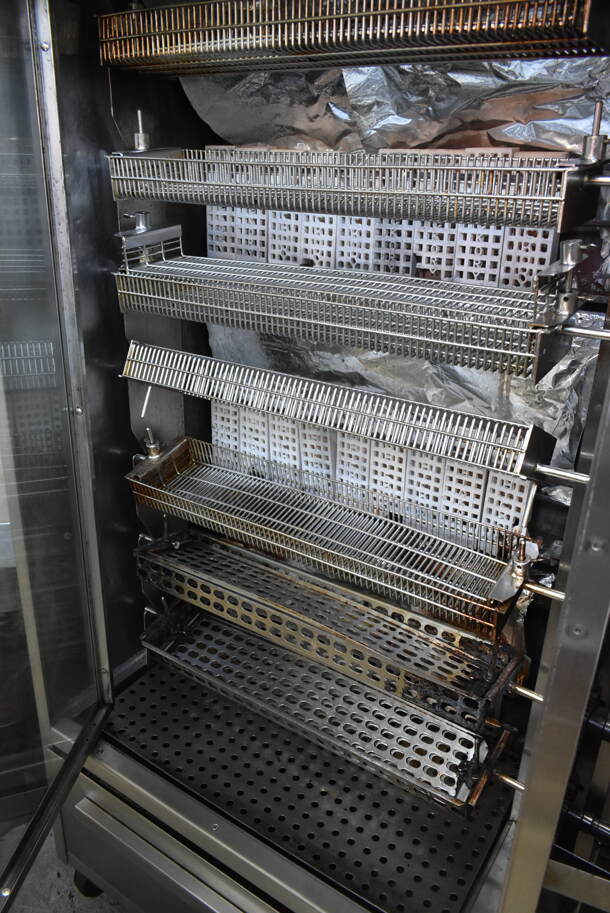 Stainless Steel Commercial Floor Style Natural Gas Powered 7 Spit Rotisserie Oven on Commercial Casters. - Image 5 of 7