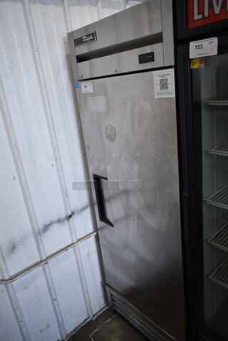 2022 True T-19F-HC Stainless Steel Commercial Single Door Reach In Freezer w/ Poly Coated Racks. 115 Volts, 1 Phase. Tested and Working!