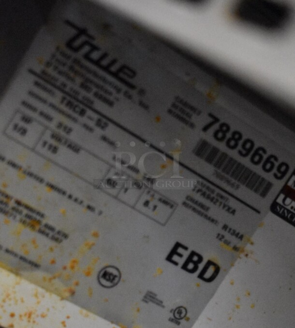 2013 True TRCB-52 Stainless Steel Commercial 2 Drawer Chef Base on Commercial Casters. 115 Volts, 1 Phase. 52x32x25. Tested and Working! - Image 3 of 4