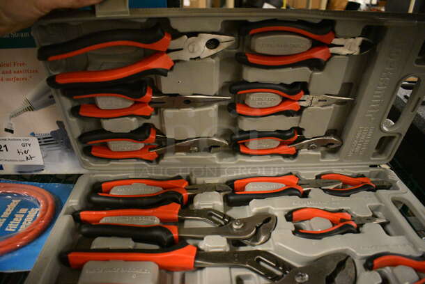 ALL ONE MONEY! Tier Lot of Various Items Including Bissell Hand Held Steam Cleaner, System One Car Care Products, Inter Compressor Portable Air Pump, Interdynamics Air Compressor Traveler, and Plier Kit - Image 8 of 8