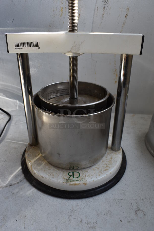 D'errico Metal Countertop Micropress. 9x9x16 - Image 2 of 3
