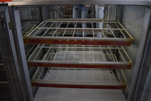 Glass Commercial Countertop Donut Display Case w/ Poly Coated Racks. 31x25x36. - Image 4 of 4