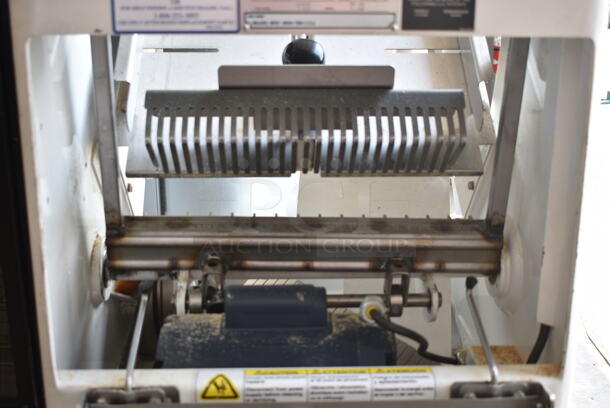 Oliver 797-32NC Metal Commercial Floor Style Bread Loaf Slicer on Commercial Casters. 115 Volts, 1 Phase. Tested and Working! - Image 3 of 8