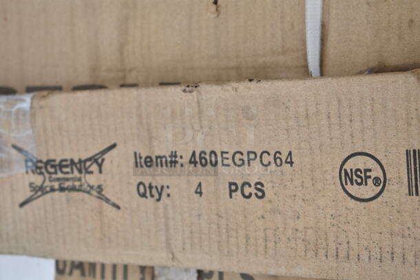 PALLET LOT of 8 Various BRAND NEW SCRATCH AND DENT! Items; Box of 4 Regency 460EGPC64 64" NSF Green Epoxy Mobile Shelving Post, ServIt 423ST5TSDS Solid Drop Down Side Tray Slide for 5-Pan Steam Tables, Regency 600DOS1272 Stainless Steel Double Deck Overshelf - 12" x 72" x 32", Regency 600SOS1896 Stainless Steel Single Deck Overshelf - 18" x 96" x 19 1/4", Box of 4 Regency 460EC2436 24" x 36" NSF Chrome Wire Shelf, 2 Regency 600TS3084S 30" x 84" 16-Gauge 304 Stainless Steel Commercial Work Table with Undershelf, Regency 600T1848G 18" x 48" 18-Gauge 304 Stainless Steel Commercial Work Table with Galvanized Legs and Undershelf. 8 Times Your Bid! - Image 3 of 11