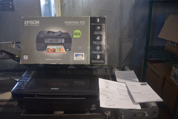 Epson Stylus NX420 Color Ink Printer With Box And Instructions, Black. 120V. - Image 1 of 11